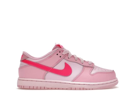 Детские кроссовки Nike Dunk Low Triple Pink, розовые