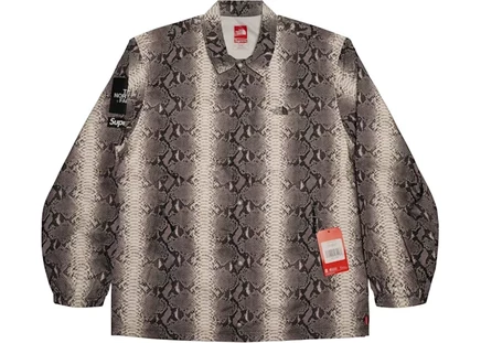 Мужская коуч-куртка Supreme × The North Face, черно-белая