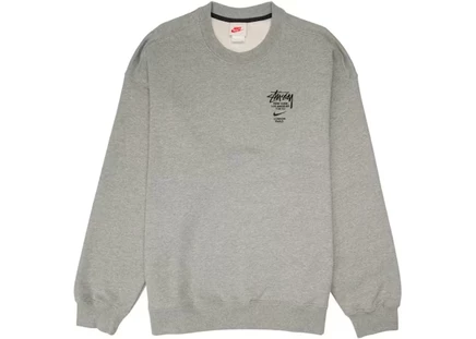 Мужской свитшот Nike x Stussy International, серый меланж