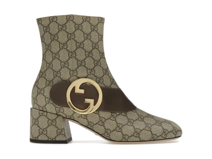 Женские ботильоны Gucci Blondie из GG канваса, бежевые