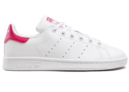 Детские кроссовки Adidas Stan Smith, белые/ярко-розовые