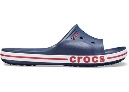 Шлёпанцы Crocs Bayaband Slide, тёмно-синие с серым