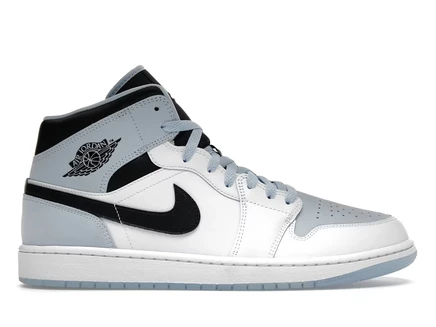 Мужские кроссовки Jordan 1 Mid SE Ice Blue, бело-голубые