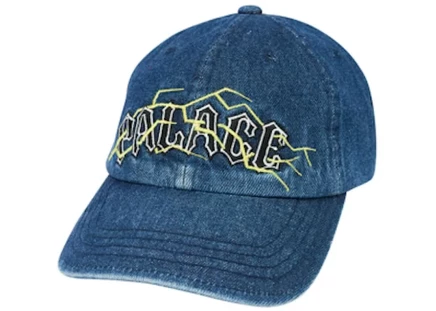 Унисекс кепка Palace Hesh Denim, синяя с эффектом стирки