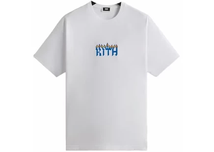 Мужская футболка KITH Treats Hanukkah Menorah, белая