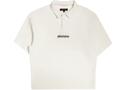 Pleasures Cable Polo Shirt Beige beige