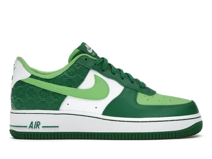 Мужские кроссовки Nike Air Force 1 Low Shamrock, бело‑зеленые