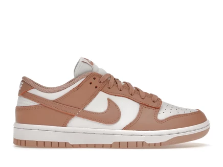 Женские кроссовки Nike Dunk Low Rose Whisper, бело-розовые