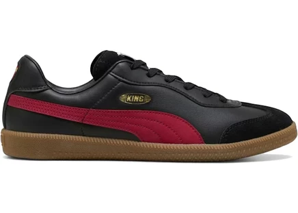 Мужские бутсы Puma King 21 IT, черные/темно-бордовые