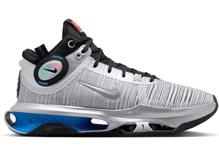 Мужские кроссовки Nike Air Zoom GT Jump 2 EP Foamposite, серебристо-голубые, с черной подошвой