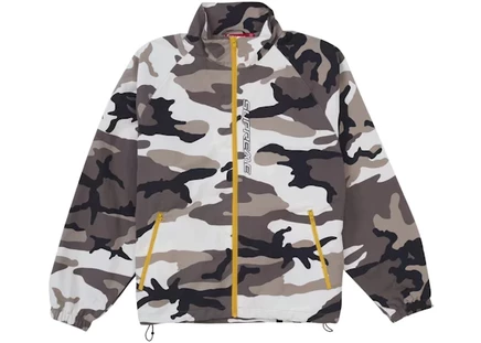 Мужская спортивная куртка Supreme Contrast Zip Track, снежный камуфляж
