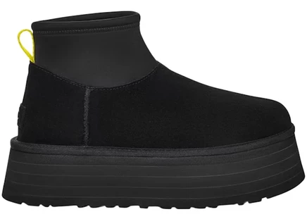 UGG Classic Mini Dipper Boot Black Yellow (Women's) black