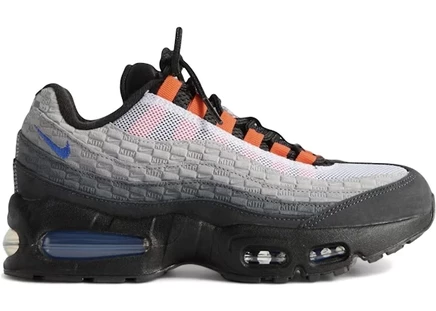 Детские кроссовки Nike Air Max 95 Kith Knicks, сине‑оранжевые
