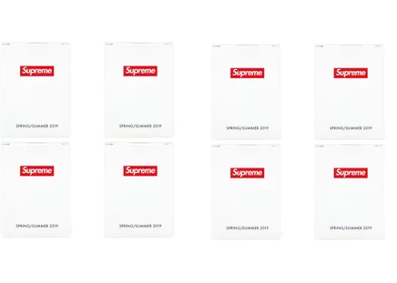 Набор шапочек для душа Supreme SS19 (8 шт.), бело-красные