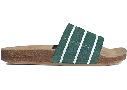 adidas Adilette Slides Collegiate Green Core White Gum collegiate green/core white/gum