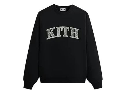 Мужской свитшот KITH Arched Lace Nelson, черный