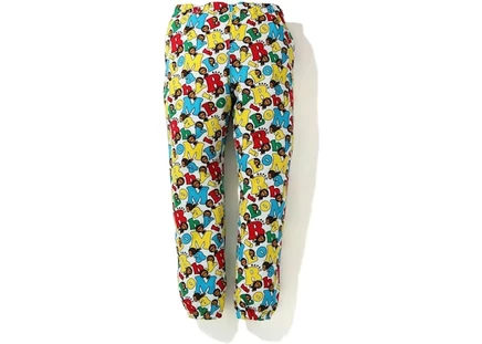 Мужские спортивные штаны Bape Baby Milo Alphabet Slim, многоцветные