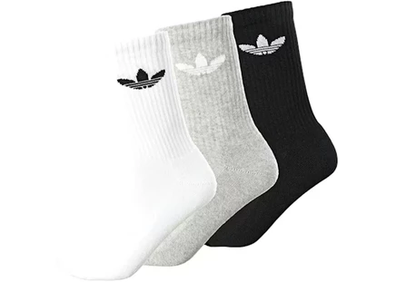 Носки adidas trefoil 3 пары с амортизацией, разноцветные