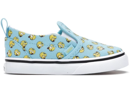 Детские кроссовки Vans Slip-On The Simpsons Maggie, сине-белые