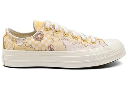 Женские кеды Converse Chuck Taylor All Star 70 Ox Crafted Florals Sunflower, желтые
