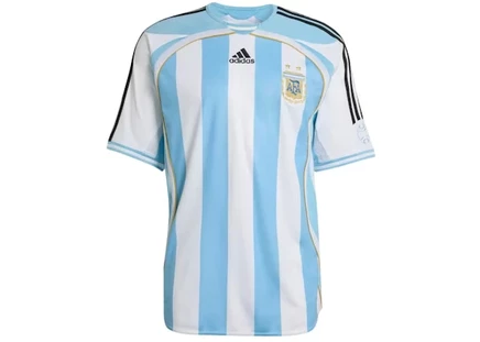 Мужская игровая футболка Adidas Argentina Home 2006, бело-голубая