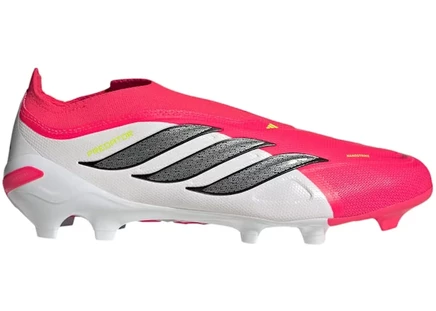 Мужские бутсы Adidas Predator League Laceless FG, красно-черно-белые