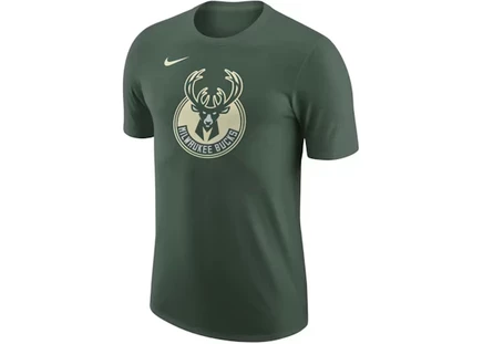 Мужская футболка Nike NBA Milwaukee Bucks Essential Logo, зеленая/кремовая