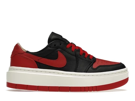 Женские кроссовки Jordan 1 Elevate Low SE Bred, черно-красные