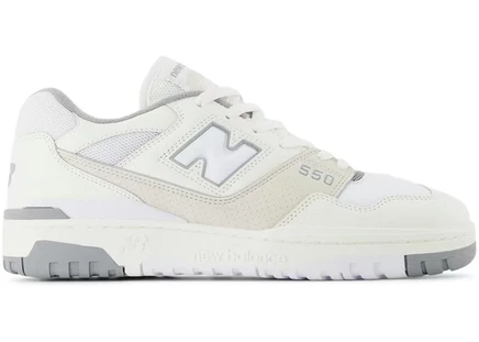 Мужские кроссовки new balance 550, белые/светло-серые