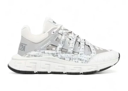 Мужские кроссовки Versace Trigreca Low-Top, бело-серые