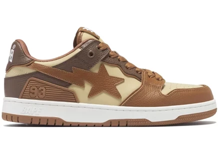 Мужские кроссовки Bape Sk8 Sta #5, коричнево-бежевые