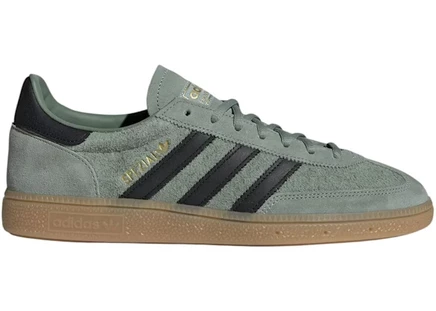 Мужские кеды Adidas Handball Spezial, серебристо-зеленые