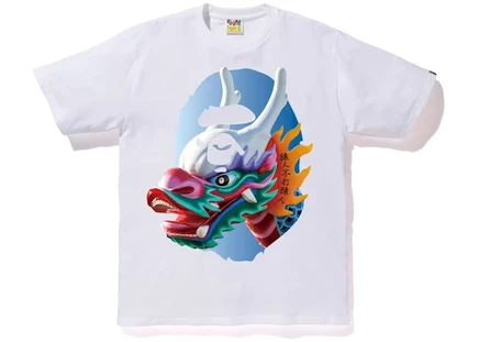 Мужская футболка Bape Dragon Boat, белая