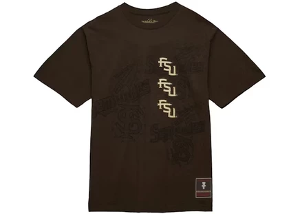 Унисекс футболка Travis Scott Seminoles Seal, коричневая