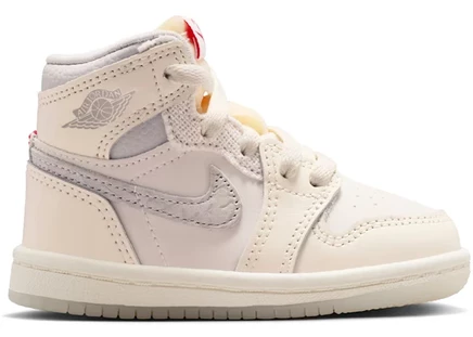 Детские кроссовки jordan 1 retro high og sail/university red td