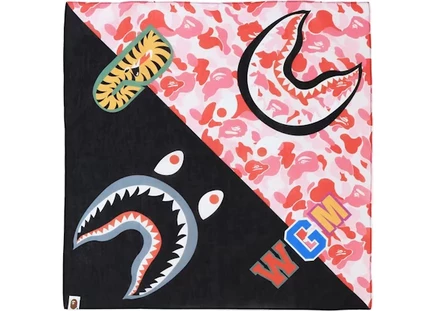 Мужская бандана Bape ABC Shark, розовая