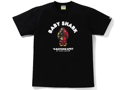 Мужская футболка Bape Baby Milo Shark College, черно-красная