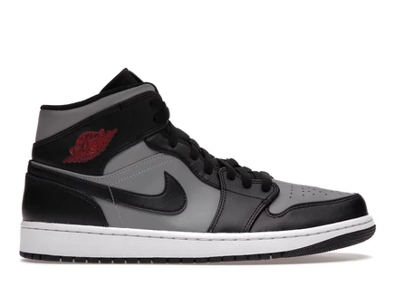 Мужские кроссовки Jordan 1 Mid Shadow, черно-серые