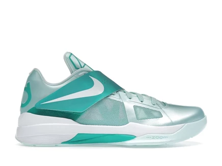 Мужские кроссовки Nike KD 4 Easter 2025, мятно-белые с зелёными акцентами
