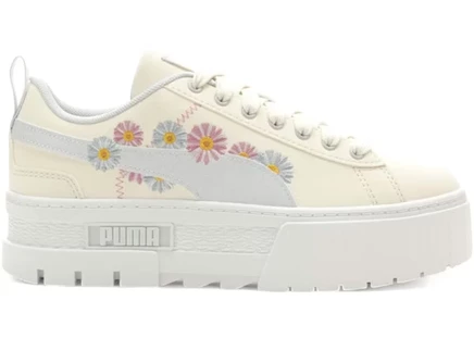 Детские кроссовки Puma Mayze Floral Embroidery, бело-голубые