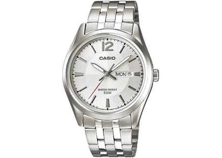 Мужские часы Casio G-Shock MTP-1335D-7AV, корпус 38 мм, стальной браслет, серебристые