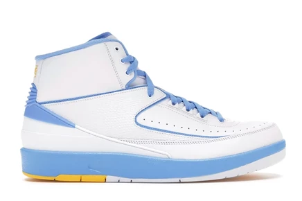 Мужские кроссовки jordan 2 retro melo (2018), бело-синие