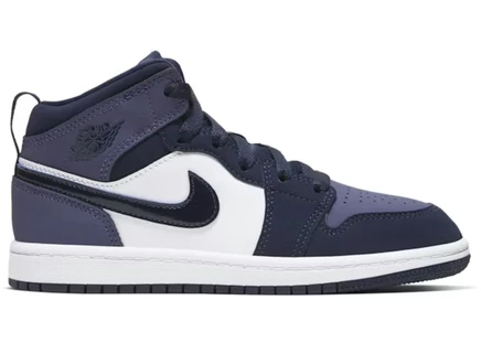 Детские кроссовки Jordan 1 Mid Sanded Purple (PS), фиолетовые