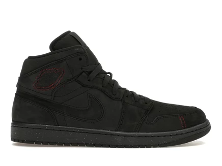 Мужские кроссовки Jordan 1 Mid SE Craft Dark Smoke Red, темно‑серые/красные