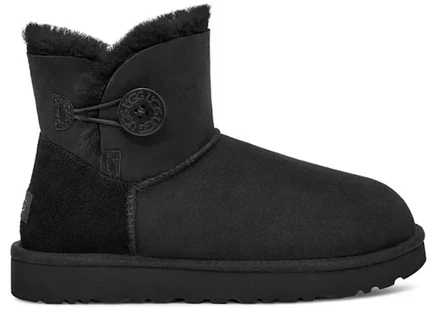 Женские угги Ugg Mini Bailey Button, черные