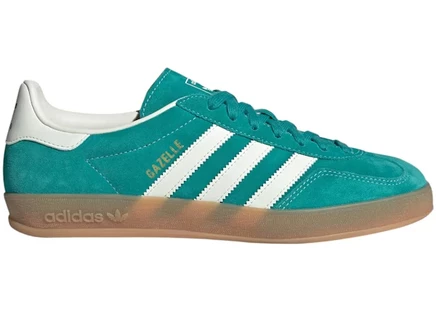 Мужские кроссовки Adidas Gazelle Indoor, бирюзовый/слоновая кость/золотистый
