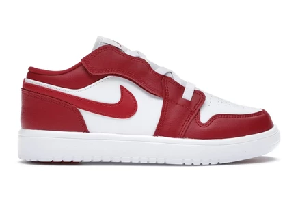 Детские кроссовки Jordan 1 Low Alt, красно-белые