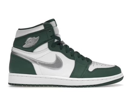 Мужские кроссовки Jordan Air Jordan 1 Retro High OG, бело-зеленые с серебристым