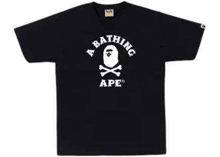 Футболка Bape Ape Crossbone College SS25, черная