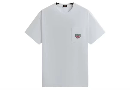 Мужская футболка KITH x TAG Heuer, с карманом, белая